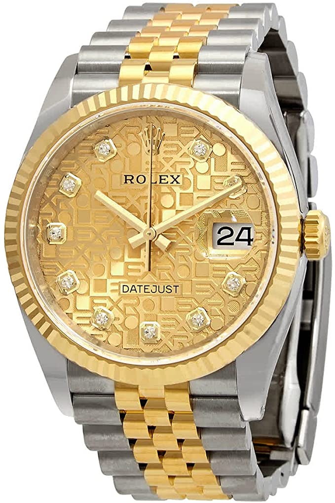 Rolex Datejust 36 Automatic Diamond Champagne Dial Watch 126233-0033