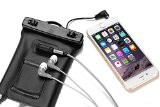 Floating Waterproof CaseOnshowy Waterproof Cellphone Case with Armband and Audio cable for Boating  Kayaking  Rafting  Swimming for iPhone 6 5S 5C 5 Galaxy S6 and All SmartphoneBlack