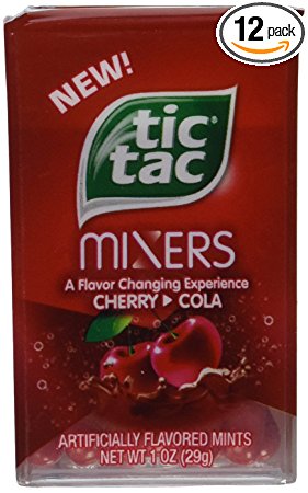 Tic Tac Mixers, Cherry Cola Mints, 1 oz. (Pack of 12)