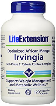 Life Extension Optimized Irvingia with Phase 3 Calorie Control Complex 120 V caps