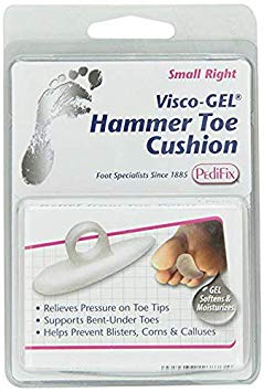 PediFix Visco-Gel Hammer Toe Cushion, Small Right (2 Pack) (2 Pack)