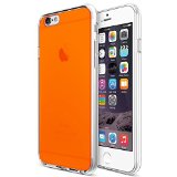 iPhone 6 Plus Case Maxboost Liquid Skin Pro iPhone 6 Plus 55 inch Cases Bumper Lifetime Warranty Color Seamless integrated Shock-Absorbing Bumper and Ultra Clear Back Panel Protective Cover - Stylish Retail Packaging - Slim Bumper Case for Apple iPhone 6 Plus 55 inch 2014 - Neon Radiant Orange
