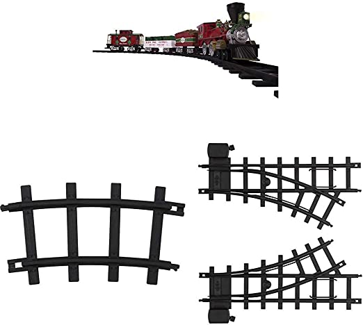 Lionel North Pole Central Battery-Powered Train Set with Remote   Inner Loop Track Expansion Pack