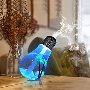 Humidifier, Ultrasonic Humidifier with Color Changing LED Lights, 400ml USB Portable Mist Air Humidifier For Your Home, Office, Bedroom, Baby Room