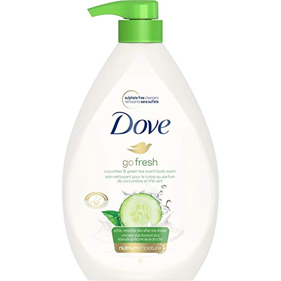 Dove Go Fresh Cucumber and Green Tea Scent Body Wash, 1 Liter