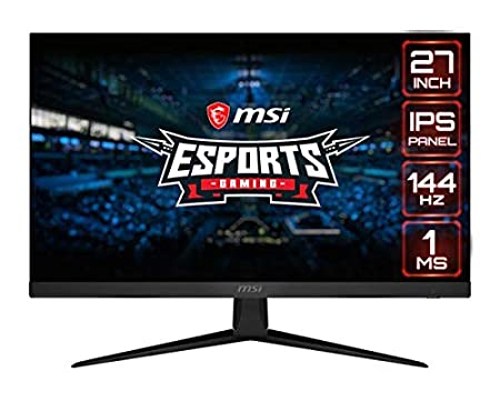 MSI Optix G271-68.58 cm (27 inch) IPS Gaming Monitor – Full HD - 144hz Refresh Rate - 1ms Response time – AMD Freeync for Esports