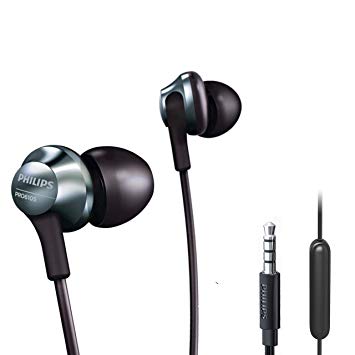 Philips Pro Wired Earbuds, Headphones with Mic, Powerful Bass, Lightweight, Hi-Res Audio, Comfort Fit