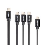 Omars 5 Pack Micro USB to USB Cable 6ft 4ft 1ft High Speed USB 20 A Male to Micro B for Android Windows Smartphones Tablets Samsung HTC Motorola Sprint Nokia Microsoft LG HP Sony Blackberry and More Black