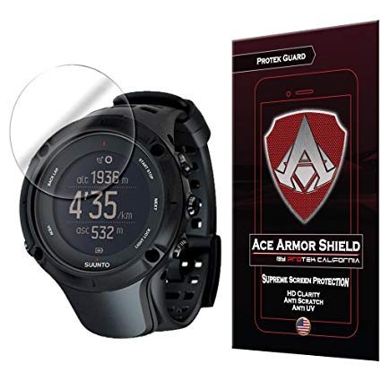 Ace Armor Shield Shatter Resistant Screen Protector for the Suunto Ambit 3 Peak Smart Watch with free lifetime Replacement warranty