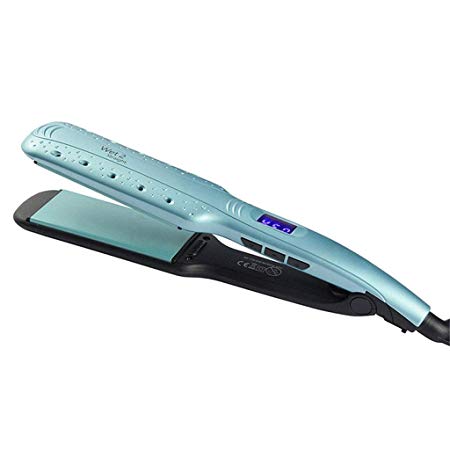 YQ&TL Ceramic Straight Hair Splint 2 Inch Wide Plate Wet and Dry Hair Straightener Straightening Splint LCD Display Dual Voltage Multi-Function