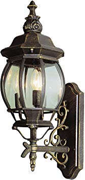Bel Air Lighting Trans Globe Imports 4051 BK European Influence Three Light Wall Lantern from Francisco Collection in Black Finish