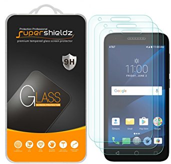 [3-Pack] Supershieldz for Alcatel Verso / Alcatel Cameox / Alcatel U50 Tempered Glass Screen Protector, Anti-Scratch, Bubble Free, Lifetime Replacement Warranty