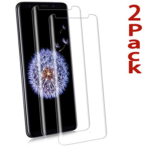 Galaxy S9 Screen Protector [Clear Border][2-Pack][Case-Friendly][HD Clear] Screen Protector Compatible with Samsung Galaxy S9