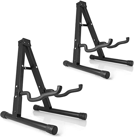 Universal Folding Guitar Stand-Guitar Floor Stand for Acoustic Guitar/Electric Guitar/Bass Guitar Stand (2 Pack)