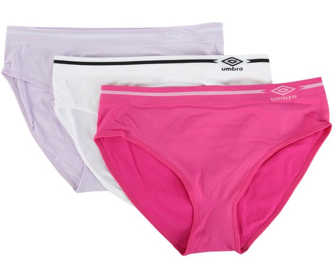 Umbro Women's Seamless Bikini Panties 3 Pack - Assorted Colors