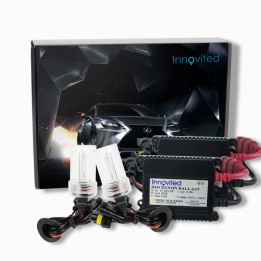 Innovited HID Xenon Conversion Kit "All Bulb Sizes and Colors" with Premium Slim Ballasts - 9006 - 6000K