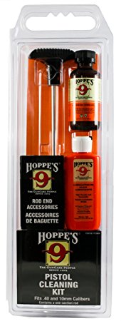 Hoppe's No. 9 Cleaning Kit with Aluminum Rod, .40 Caliber, 10mm Pistol, Clamshell