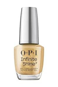 OPI Infinite Shine Long-Wear Bright Metallic Finish Sheer Gold Nail Polish, Up to 11 days of wear & Gel-Like Shine, 24/7 Carat, 0.5 fl oz