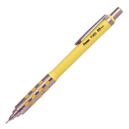 Pentel Automatic Mechanical Pencil P365-spx 0.5mm Anti-slip Grip Metal (Yellow)