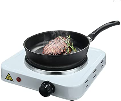 Kabalo White Electric Hotplate Portable Kitchen Table Top Cooker Cooking Stove Hob Single Hot Plate 1000W