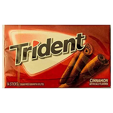 Trident Cinnamon Sugar Free Gum, 14 Sticks, 26 g