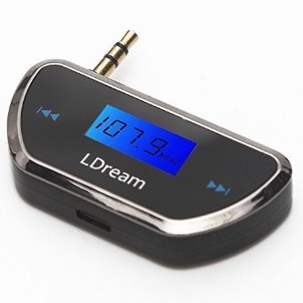 Mini FM Transmitter LDream In-car FM Transmitter Audio Radio Adapter for iPhone 6 6 Plus 5S 5C Samsung Galaxy S6 S6 Edge S5 S4 S3 All Smartphones Audio Players