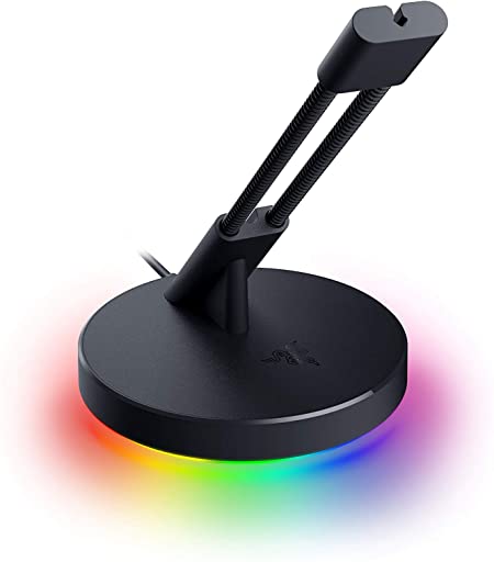 Razer Mouse Bungee V3 Chroma - Mouse Cable Holder with RGB Lighting (Spring Arm with Cable Clip, Heavy Non-Slip Base, Cable Management) Black