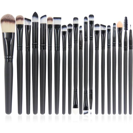 EmaxDesign 20 Pieces Makeup Brush Set Professional Face Eye Shadow Eyeliner Foundation Blush Lip Makeup Brushes Powder Liquid Cream Cosmetics Blending Brush Tool