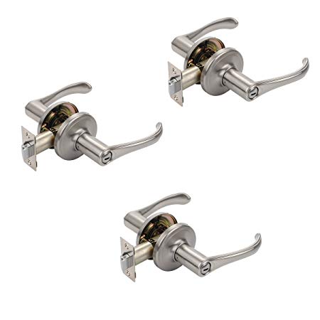 Dynasty Hardware VAI-30-US15 Vail Lever Privacy Set, Satin Nickel, Contractor Pack (3 Pack)