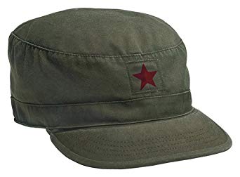 Rothco Vintage Olive Drab Fatigue Cap Red Star