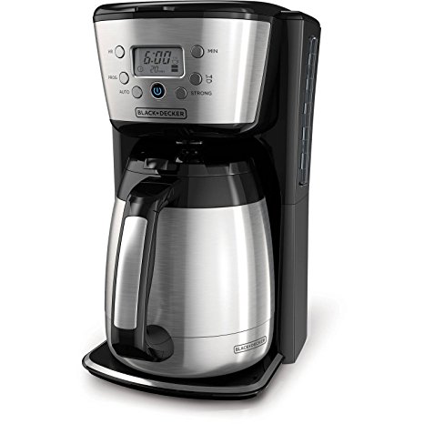 BLACK DECKER CM2036S 12-Cup Thermal Coffeemaker, Black/Silver