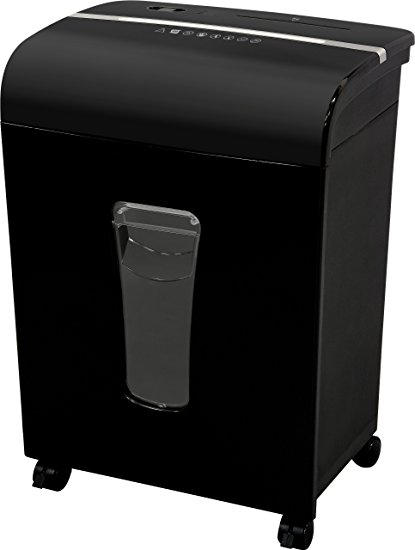 Sentinel FM120P 12-Sheet High Security Micro-Cut Paper/CD/Credit Card Shredder with Pullout Basket, Black