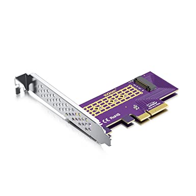 1-Port M.2 NVMe Adapter M-Key, PCIe X4 Gen3.