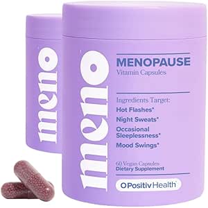 MENO Vitamins for Menopause, 30 Servings (Pack of 2) - Hormone-Free Menopause Supplements for Women with Black Cohosh & Ashwagandha KSM-66 - Helps Alleviate Hot Flashes, Night Sweats, & Mood Swings