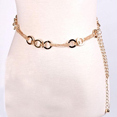 Tuscom Women's Lady Fashion Metal Chain Style Belt Body Chain