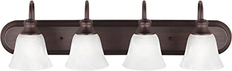 Sea Gull Lighting 44942-710 Windgate Four - Light Wall / Bath Vanity Style Fixture, Bronze