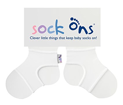 Sock Ons Keep Baby Infant Socks On White 6-12 Months