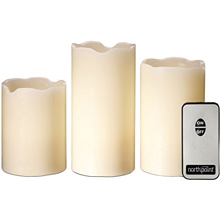 NORTHPOINT GM8236 3 Piece LED Flicker Candle Set