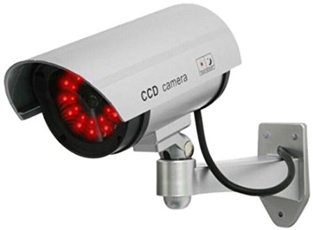 UniquExceptional UDC4silver Fake Security Camera with 30 Illuminating LEDs Silver