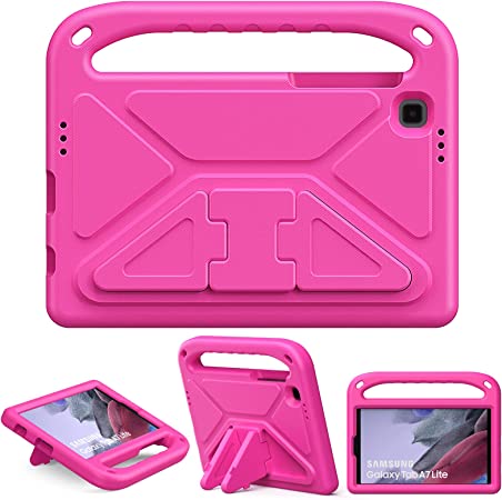 MoKo Case Compatible with Samsung Galaxy Tab A7 Lite 8.7" 2021 (SM-T225/T220/T227), Lightweight EVA Foam Tablet Case Cover with Foldable Stands & Hand-Grip for Galaxy Tab A7 Lite 8.7" 2021, Magenta