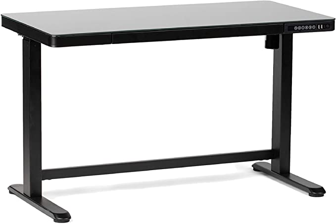 TITAN Fitness Adjustable Glass Top Standing Desk, LoctekMotion ET118, Standing Desk Kit Single-Motor System