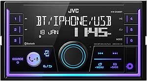 JVC KW-SX88BT Bluetooth Double Din Digital Media Car Stereo with Shallow Chassis, Variable Color Dsplay, Front USB and Aux, Powerful Amplifier, AM/FM Radio, Perfect OEM Replacement for Your Vehicle