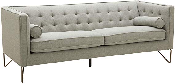 Rivet Brooke Contemporary Modern Tufted Sofa Couch, 82"W, Grey