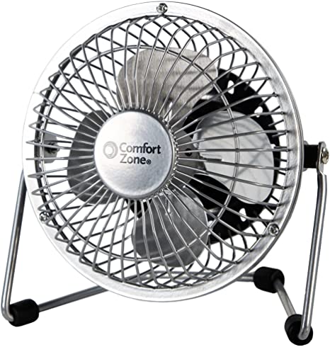 CCC COMFORT ZONE CZHV4S Electric-Household-Tabletop-Fans, Large, Silver
