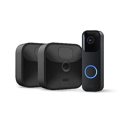 Blink Outdoor 2-Camera System   Blink Video Doorbell | HD Smart Security, motion detection, Alexa enabled, Blink Subscription Plan Free Trial