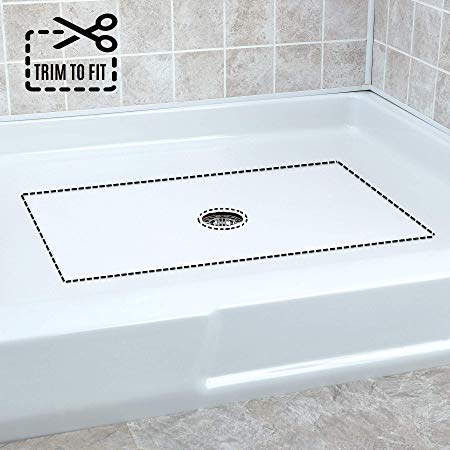 SlipX Solutions Non-Slip Adhesive Bath Mat, No Suction Cups! (16" x 34", White)