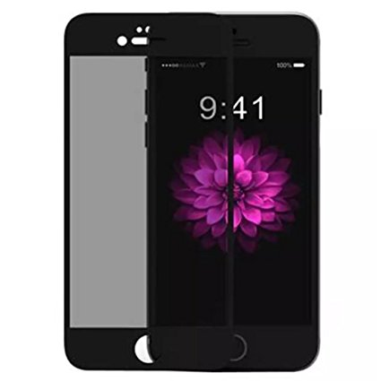 Cyxus Privacy (Full Coverage) Peep Proof 9H HD Clear Protective Tempered Glass Screen Protector for Apple iPhone7 4.7" (Black)