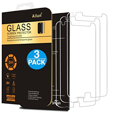 Moto Z Play Screen Protector,[3 Pack]by Ailun,9H Hardness,Ultra Clear,Anti-Scratch,Case Friendly,Tempered Glass for Moto Z Play, NOT for Moto G4 Plus,Moto G4 Play,Moto G4,LG G4 -Siania Retail Package