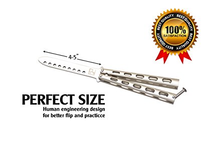 OPL C34 Premium Balisong Butterfly Knife Trainer Practice - No Offensive Blade - Safe And Perfect For Beginners, Your Sons, Friends, Butterfly Knives Lover And More