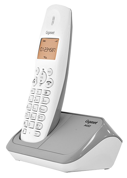 Gigaset A450 White & Grey cordless landline phone